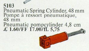 Конструктор LEGO (ЛЕГО) Service Packs 5103 Pneumatic Spring Cylinder 48 mm Red