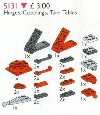 Конструктор LEGO (ЛЕГО) Service Packs 5131 Hinges, Couplings, Turntables