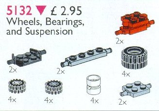 Конструктор LEGO (ЛЕГО) Service Packs 5132 Wheels, Bearings and Suspension