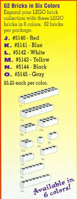 Конструктор LEGO (ЛЕГО) Service Packs 5144 Basic Bricks Black