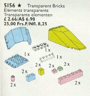 Конструктор LEGO (ЛЕГО) Service Packs 5156 Transparent Bricks