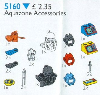 Конструктор LEGO (ЛЕГО) Service Packs 5160 Aquazone Accessories