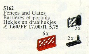 Конструктор LEGO (ЛЕГО) Service Packs 5162 6 Fences and 2 Gates
