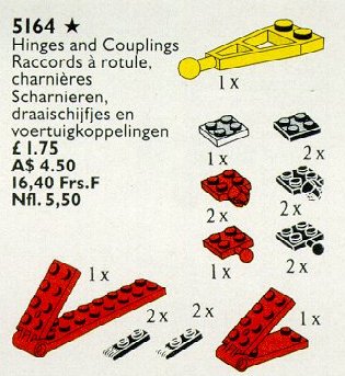 Конструктор LEGO (ЛЕГО) Service Packs 5164 Hinges, Turntables and Couplings
