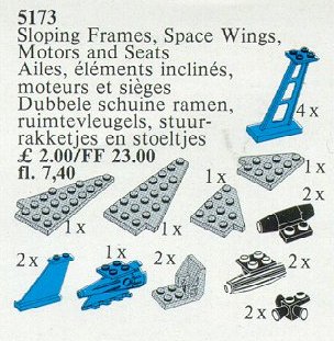Конструктор LEGO (ЛЕГО) Service Packs 5173 Space Wings, Sloping Frames, Space Motors and Seats