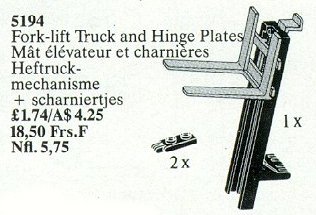 Конструктор LEGO (ЛЕГО) Service Packs 5194 Forklift Truck and Hinge Plates