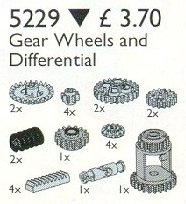 Конструктор LEGO (ЛЕГО) Service Packs 5229 Technic Gear Wheels and Differential Housing