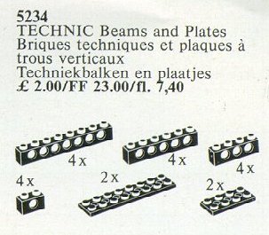 Конструктор LEGO (ЛЕГО) Service Packs 5234 20 Technic Beams and Plates Black