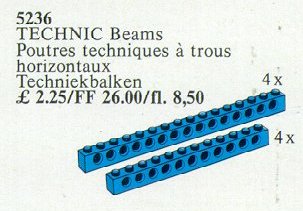 Конструктор LEGO (ЛЕГО) Service Packs 5236 8 Technic Beams Blue