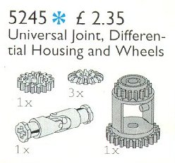 Конструктор LEGO (ЛЕГО) Service Packs 5245 Universal Joint, Differential Housing and Gear Wheels