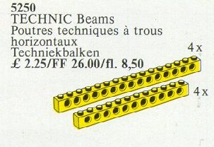 Конструктор LEGO (ЛЕГО) Service Packs 5250 8 Technic Beams Yellow