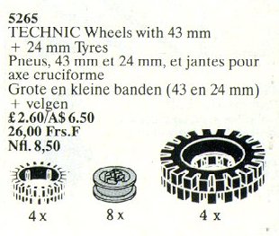 Конструктор LEGO (ЛЕГО) Service Packs 5265 Wheels with 43 and 24 mm Tyres