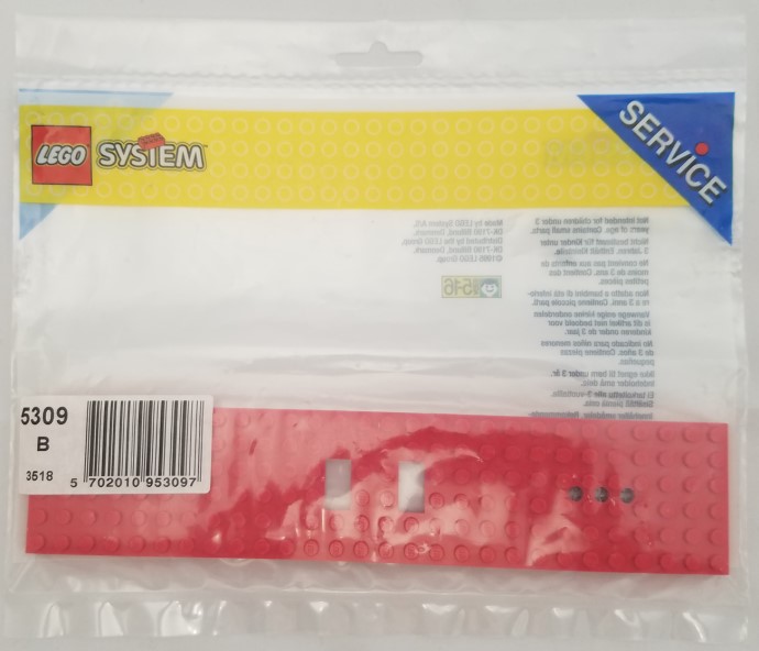 Конструктор LEGO (ЛЕГО) Service Packs 5309 Wagon Plate Red 6 x 28