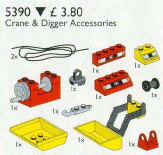 Конструктор LEGO (ЛЕГО) Service Packs 5390 Crane and Digger Accessories