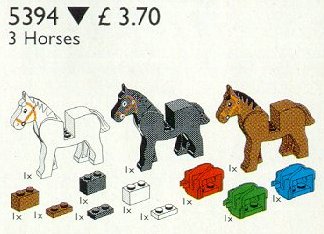 Конструктор LEGO (ЛЕГО) Service Packs 5394 3 Horses and Saddles