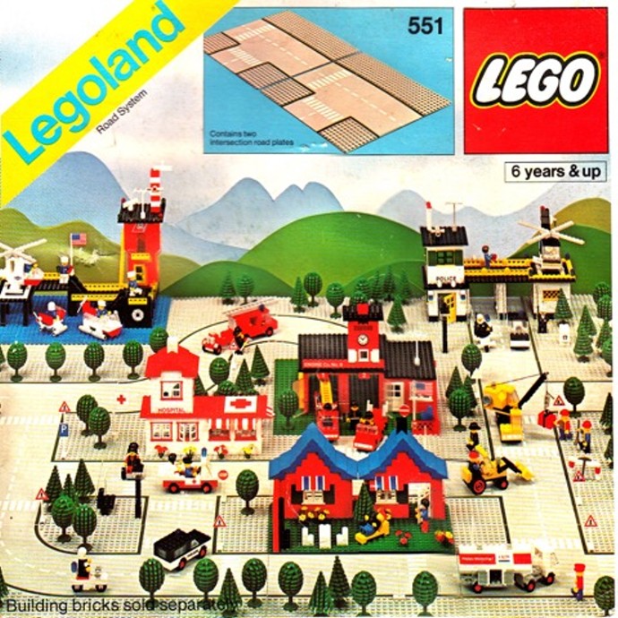 Конструктор LEGO (ЛЕГО) Town 551 Road Plates, Junction