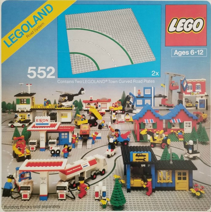 Конструктор LEGO (ЛЕГО) Town 552 Road Plates, Curved