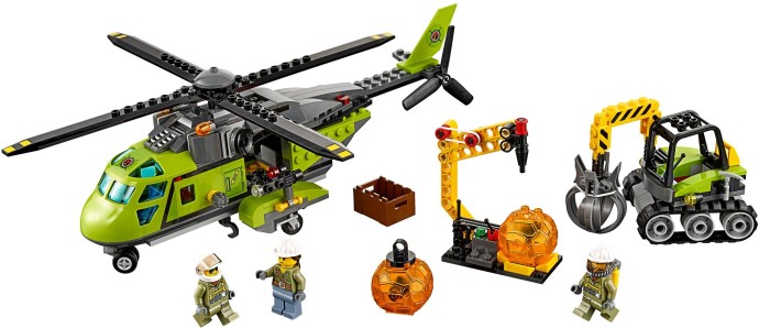 Конструктор LEGO (ЛЕГО) City 60123 Volcano Supply Helicopter