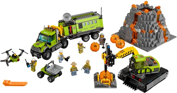 Конструктор LEGO (ЛЕГО) City 60124 Volcano Exploration Base