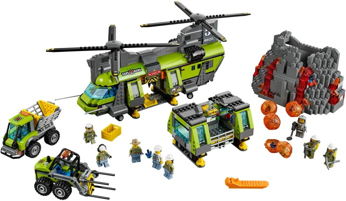 Конструктор LEGO (ЛЕГО) City 60125 Volcano Heavy-Lift Helicopter