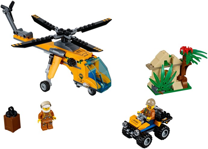 Конструктор LEGO (ЛЕГО) City 60158 Jungle Cargo Helicopter 