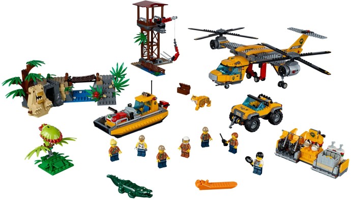Конструктор LEGO (ЛЕГО) City 60162 Jungle Air Drop Helicopter