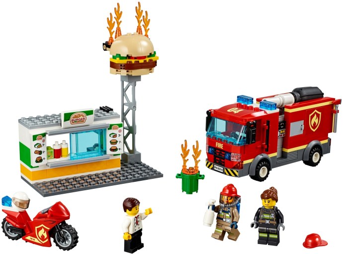 Конструктор LEGO (ЛЕГО) City 60214 Burger Bar Fire Rescue
