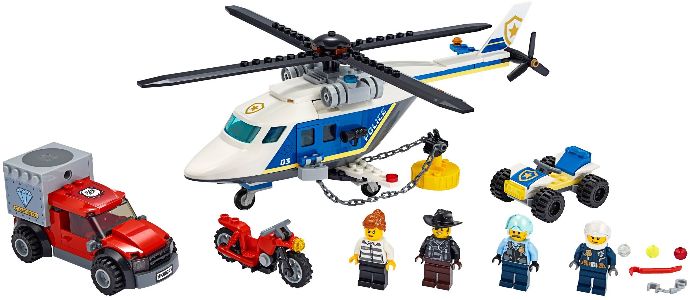 Конструктор LEGO (ЛЕГО) City 60243 Police Helicopter Chase