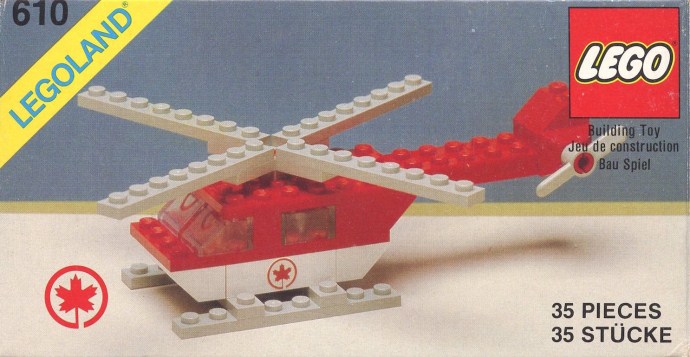 Конструктор LEGO (ЛЕГО) Town 610 Rescue Helicopter