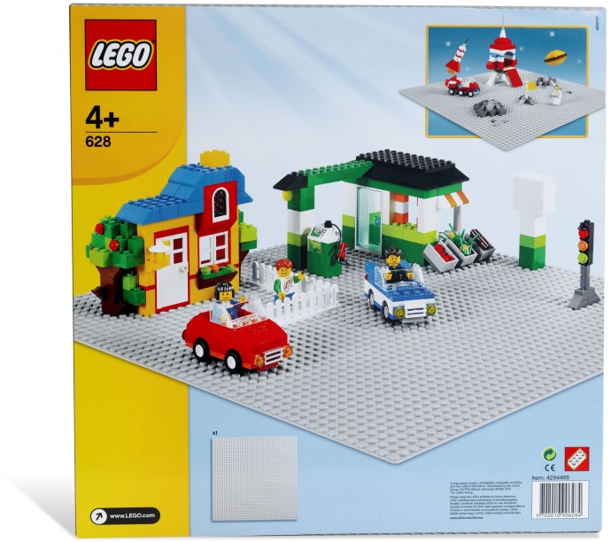 Конструктор LEGO (ЛЕГО) Basic 628 X-Large Baseplate Grey