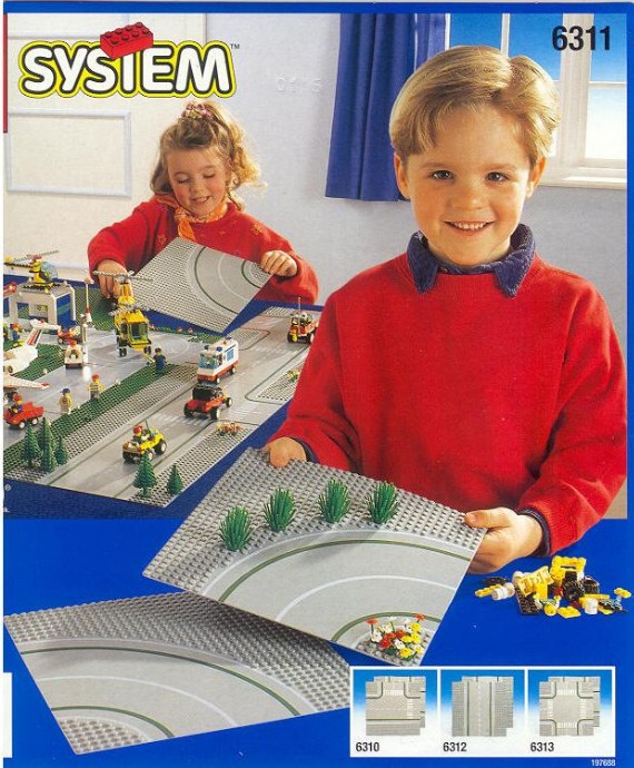 Конструктор LEGO (ЛЕГО) Town 6311 Road Plates, Curved