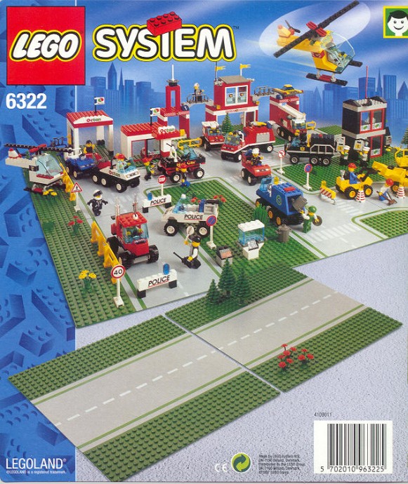 Конструктор LEGO (ЛЕГО) Town 6322 Road Plates, Straight