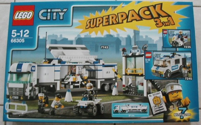 Конструктор LEGO (ЛЕГО) City 66305 City Police Super Pack 3-in-1