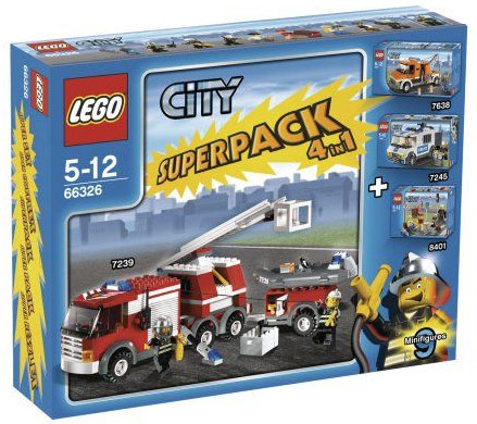 Конструктор LEGO (ЛЕГО) City 66326 City Super Pack 4 in 1