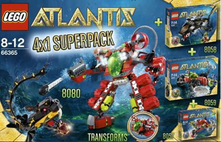 Конструктор LEGO (ЛЕГО) Atlantis 66365 Atlantis Super Pack 4 in 1