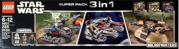 Конструктор LEGO (ЛЕГО) Star Wars 66514 Microfighter Super Pack 3 in 1