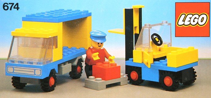 Конструктор LEGO (ЛЕГО) Town 674 Forklift and Truck