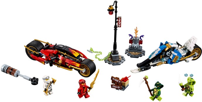 Конструктор LEGO (ЛЕГО) Ninjago 70667 Kai's Blade Cycle & Zane's Snowmobile