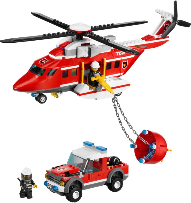 Конструктор LEGO (ЛЕГО) City 7206 Fire Helicopter