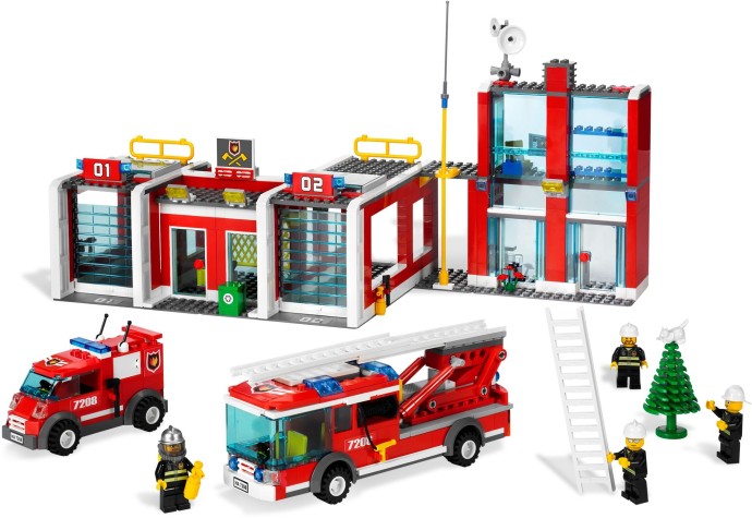 Конструктор LEGO (ЛЕГО) City 7208 Fire Station