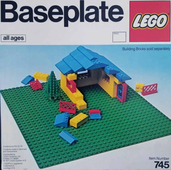 Конструктор LEGO (ЛЕГО) Basic 745 Baseplate, Green