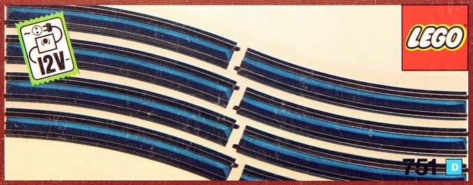 Конструктор LEGO (ЛЕГО) Trains 751 8 Curved 12V Conducting Rails