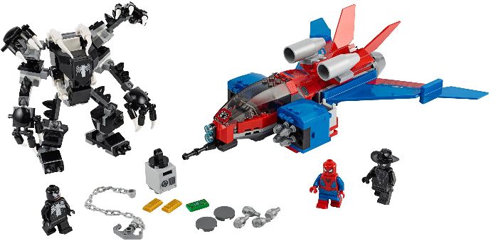 Конструктор LEGO (ЛЕГО) Marvel Super Heroes 76150 Spiderjet vs. Venom Mech