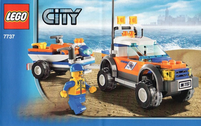 Конструктор LEGO (ЛЕГО) City 7737 Coast Guard 4WD & Jet Scooter