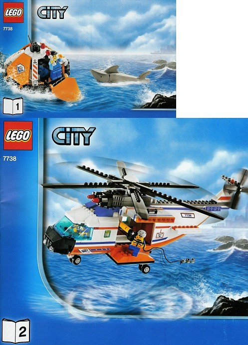 Конструктор LEGO (ЛЕГО) City 7738 Coast Guard Helicopter & Life Raft