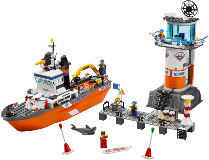 Конструктор LEGO (ЛЕГО) City 7739 Coast Guard Patrol Boat & Tower