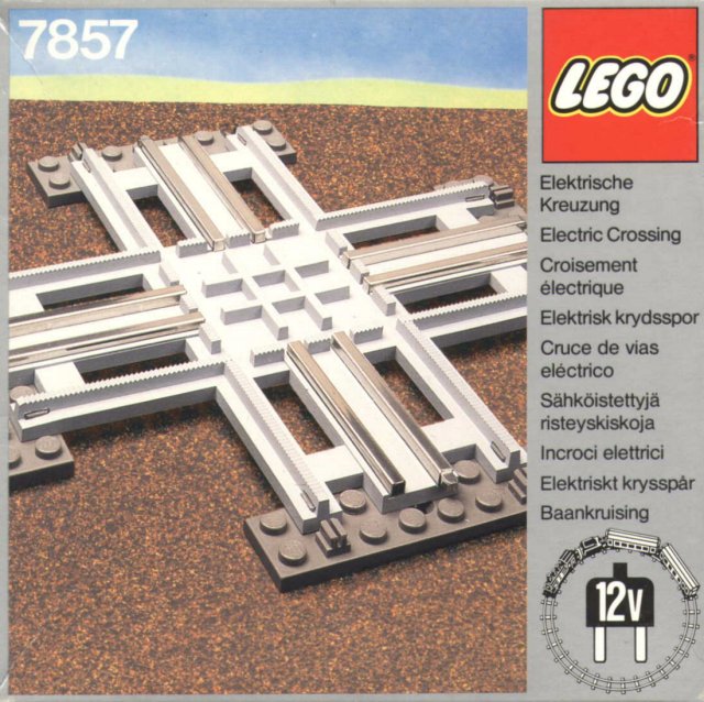 Конструктор LEGO (ЛЕГО) Trains 7857 Crossing, Electric Rails Grey 12 V