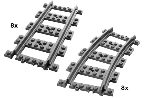 Конструктор LEGO (ЛЕГО) City 7896 Straight and Curved Rails