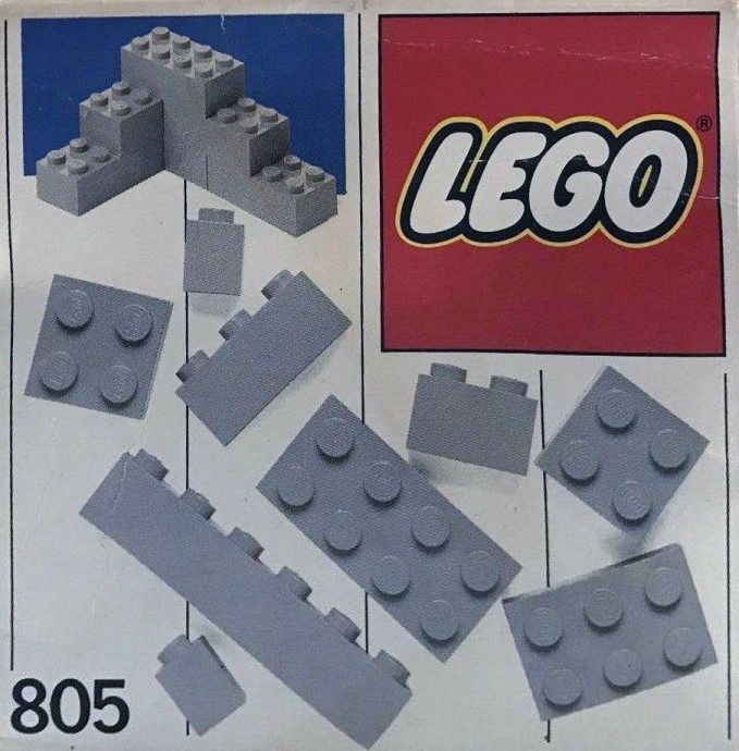 Конструктор LEGO (ЛЕГО) Basic 805 Extra Bricks Grey