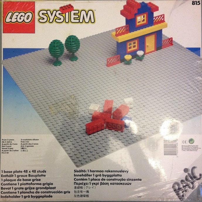Конструктор LEGO (ЛЕГО) Basic 815 Baseplate, Grey